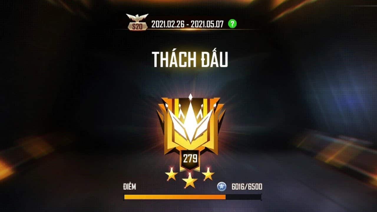 Hình FF Rank Thách Đấu cực ngầu