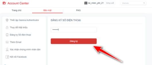 Nhấn đăng ký để hoàn tất