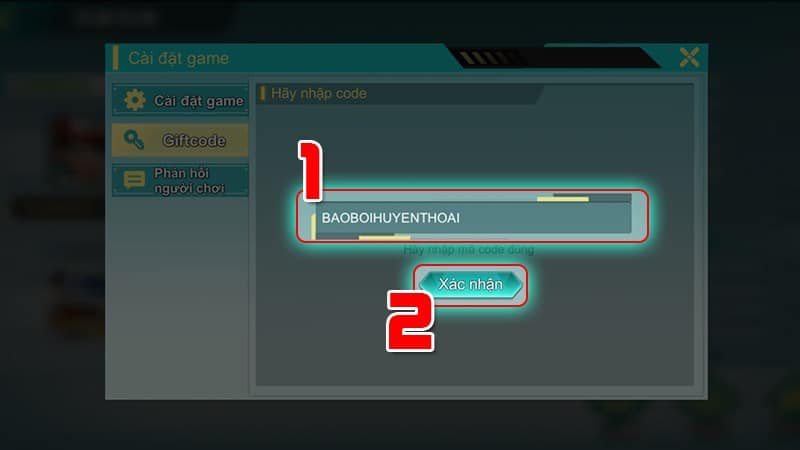 Điền mã code Code Bảo Bối Huyền Thoại Nhận Ssr