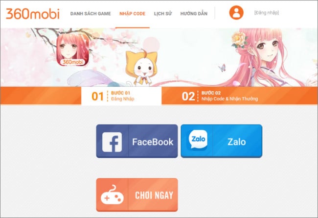 Tiếp theo tiến hành đăng nhập thông tin tài khoản game của bạn.