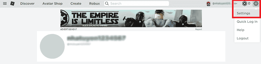 Cách đổi ảnh nền Roblox -Bước 1