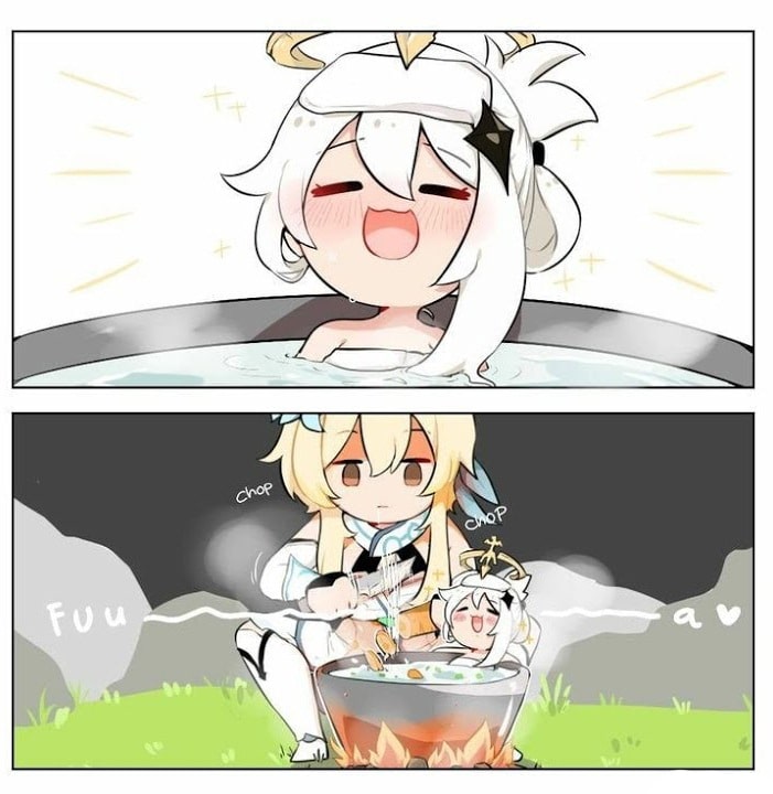 Hình game Genshin Impact meme hài hước