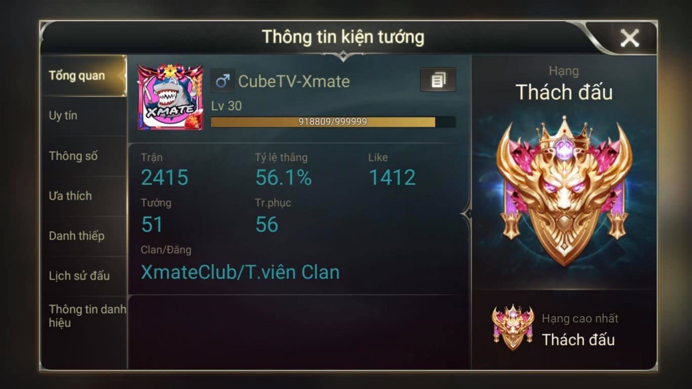 Hình rank Thách Đấu game Liên Quân mùa 22
