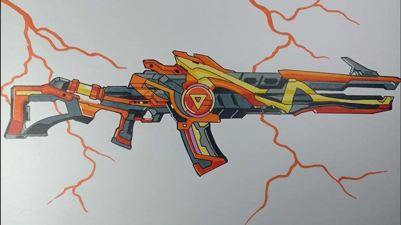 Hình vẽ súng trong game FF fan art