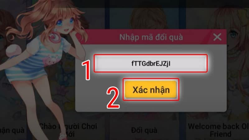 Kiểm tra lại mã code rồi nhấn vào nút Xác nhận để đổi thưởng.
