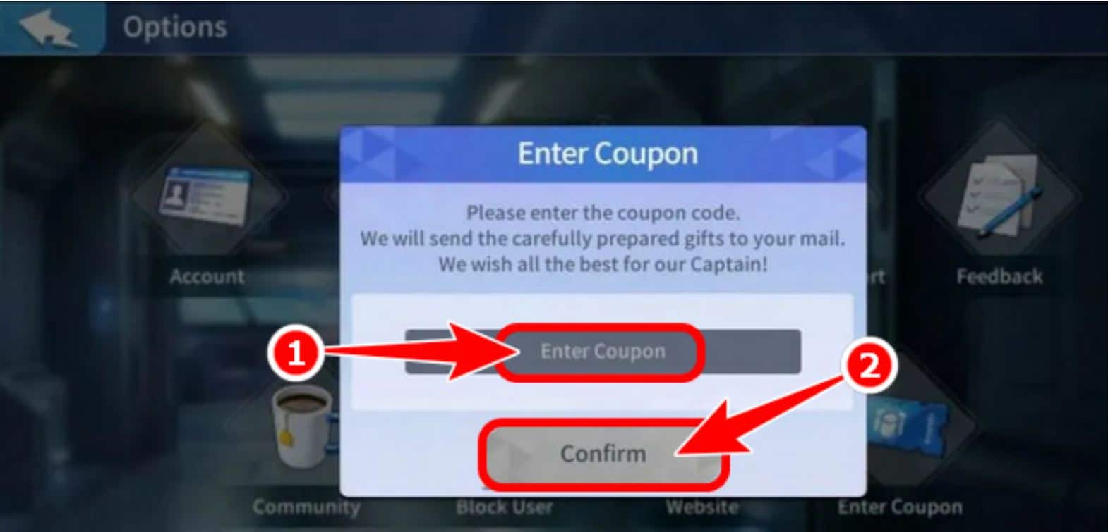 Nhập Giftcode KOF Survival City vào ô trống và ấn Confirm.