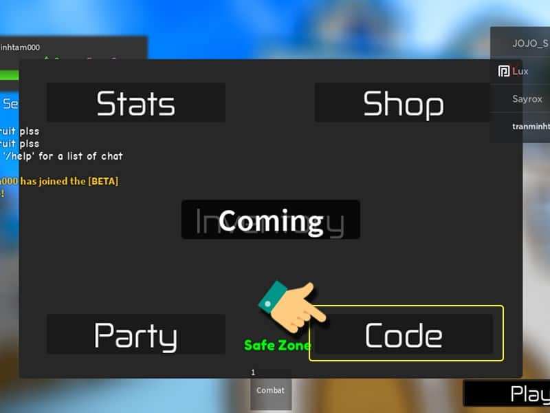 Tiếp theo các bạn nhấn chọn vào mục Code.