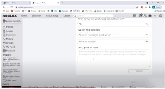 Nhập tiếp thông tin và chọn submit