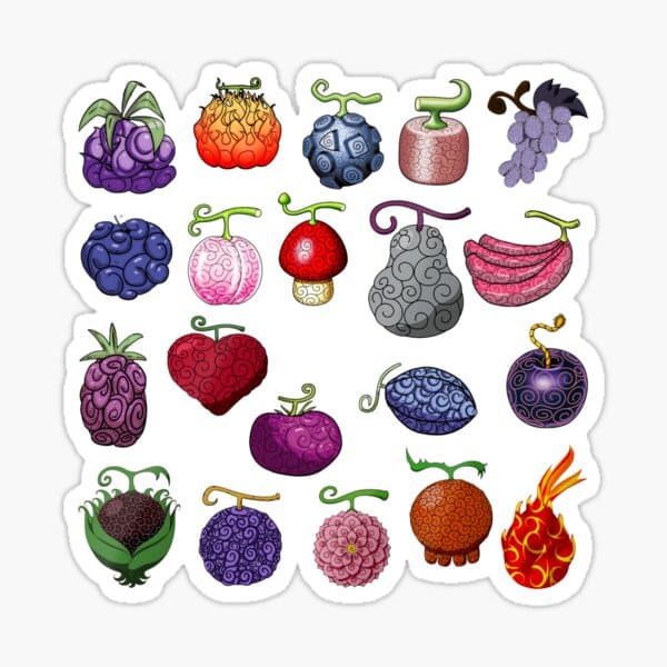 Ảnh vẽ nhiều trái ác quỷ trong game
