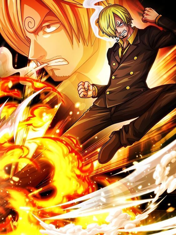 Hình Sanji chân lửa cực ngầu