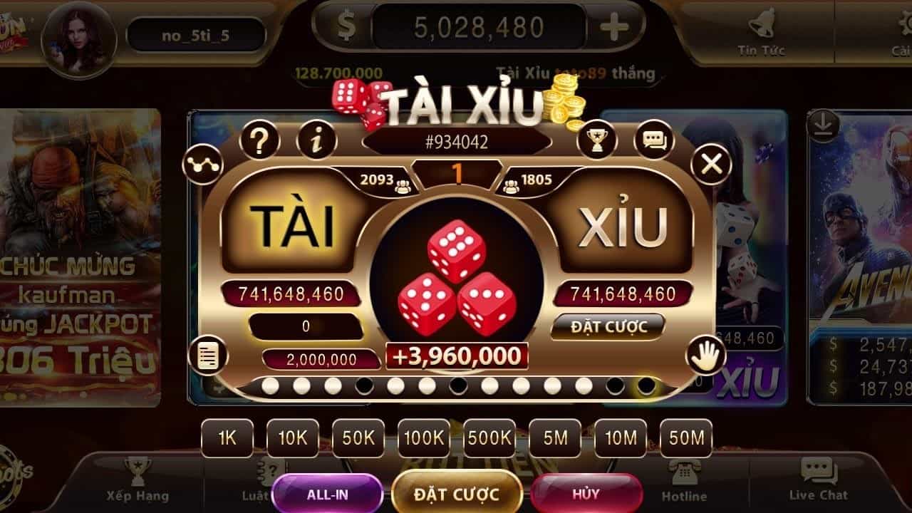 Hình ảnh tài xỉu thắng nhiều tiền mới nhất