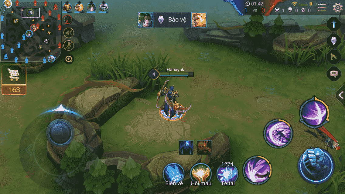 Hình chơi game Liên Quân trong trận độc đáo