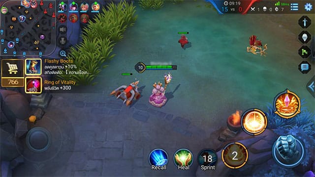 Hình chơi game Liên Quân trong trận vô cùng hấp dẫn
