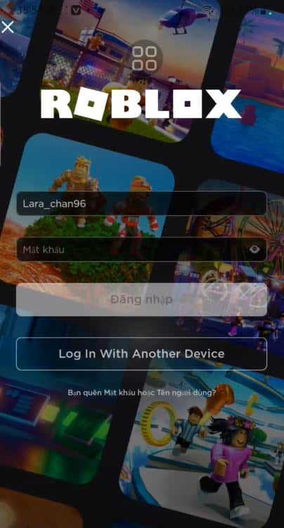 Nhấn vào nút Forgot your username or password