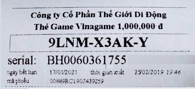 Hình ảnh thẻ zing 1 triệu mới nhất