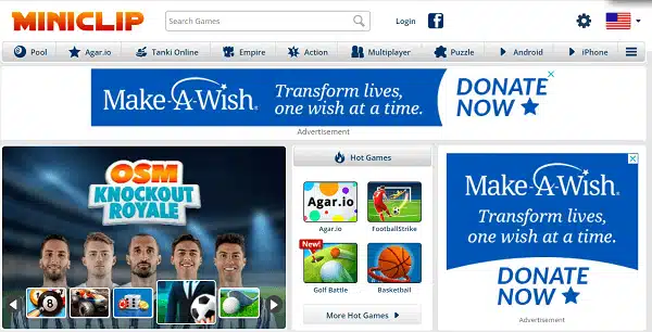 Miniclip.com đang có trong tay hàng nghìn tựa game trực tuyến hấp dẫn