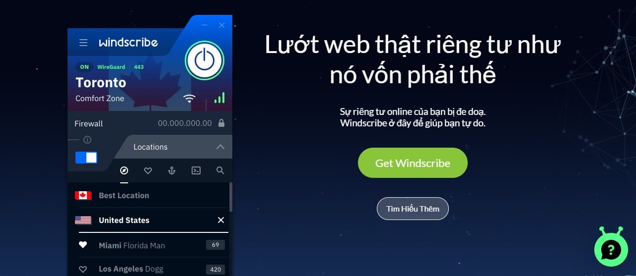 Phần Mềm Windscribe