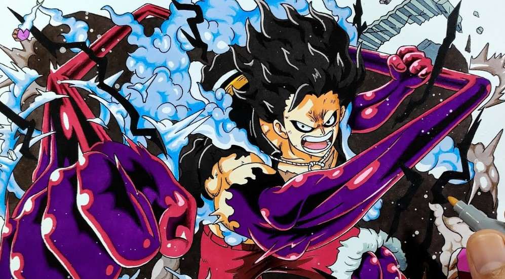 Tranh Ve Luffy G4 Cuc Dep