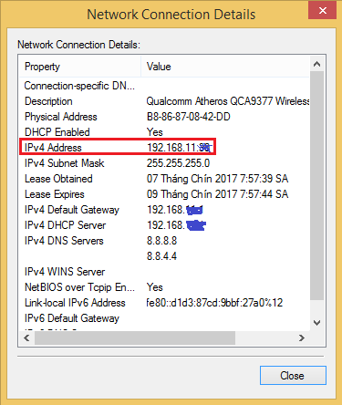 Điểm qua IP địa điểm