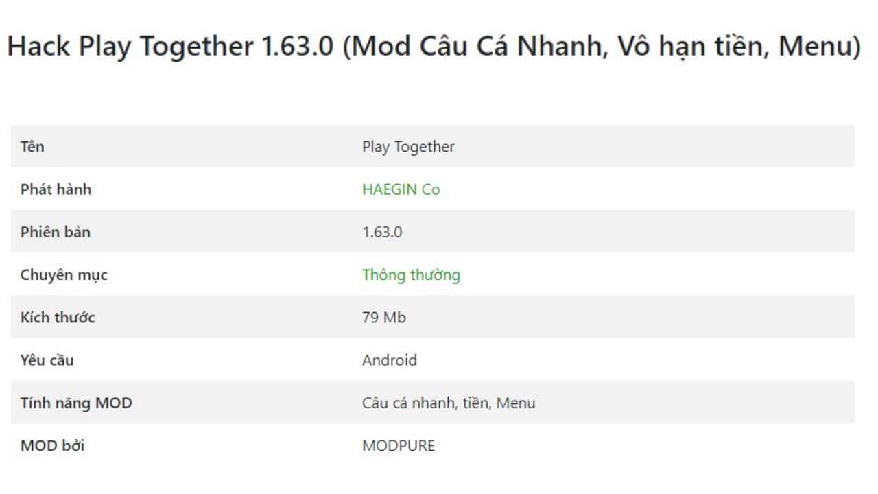 Mod Câu Cá Nhanh
