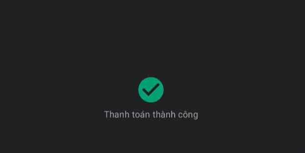 Thông báo xác nhận thanh toán thành công