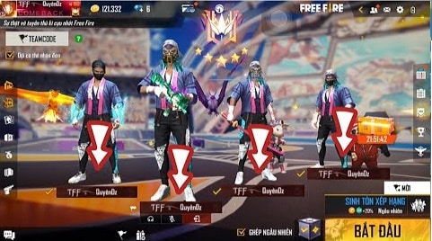 Hình ảnh Free Fire nhóm 4 người mới nhất