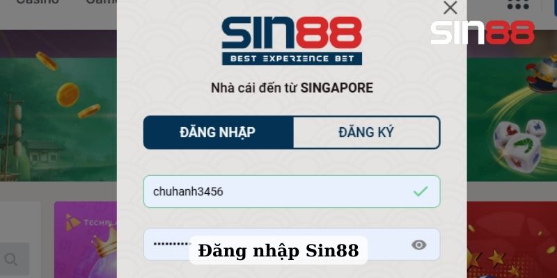 Hướng dẫn đăng nhập vào nhà cái SIN88 đơn giản nhất cho newbie