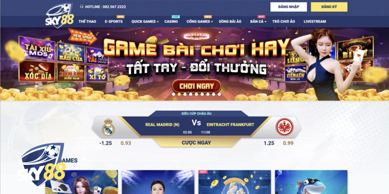 Dịch vụ Game bài tại Sky88