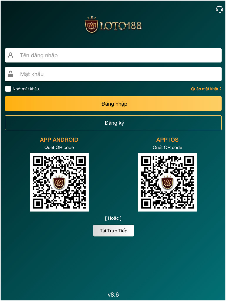 giao diện loto 188 điện thoại
