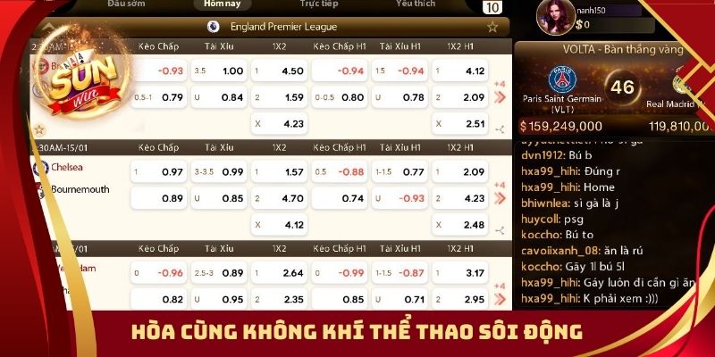Hòa cùng không khí sôi động của sảnh sports