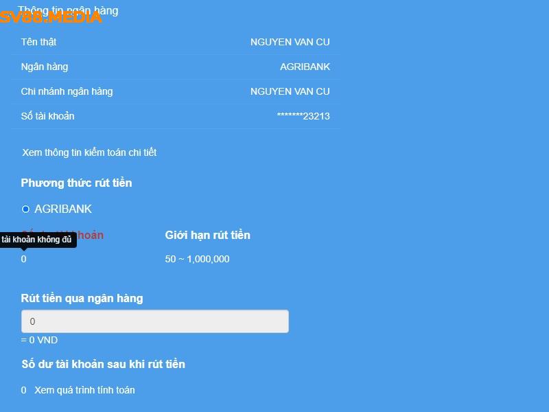 Hướng dẫn các bước rút tiền Sv88 chi tiết nhất