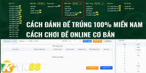 cách đánh de trúng 100 miền nam tk88