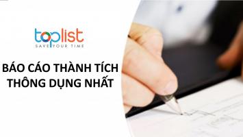 Mẫu báo cáo thành tích thông dụng nhất hiện nay