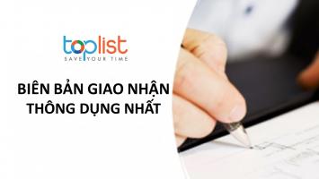 Mẫu biên bản giao nhận thường dùng nhất hiện nay