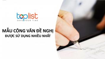 Mẫu công văn đề nghị được sử dụng nhiều nhất hiện nay