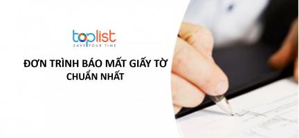 Mẫu đơn trình báo mất giấy tờ chuẩn nhất hiện nay