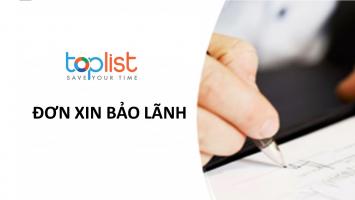 Mẫu đơn xin bảo lãnh được sử dụng nhiều nhất hiện nay