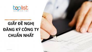 Mẫu giấy đề nghị đăng ký công ty chuẩn nhất hiện nay