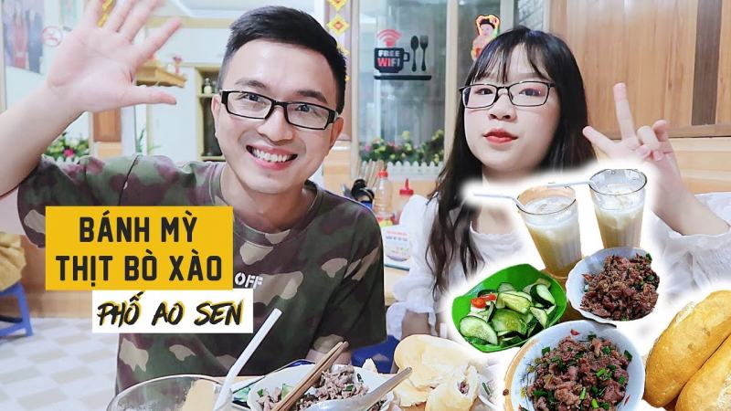 Bánh mì bò xào Ao Sen