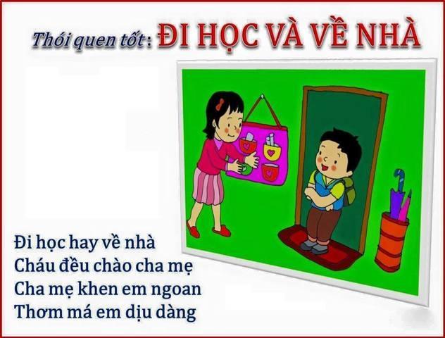 Bài thơ giúp bé rèn thói quen chào hỏi mọi người