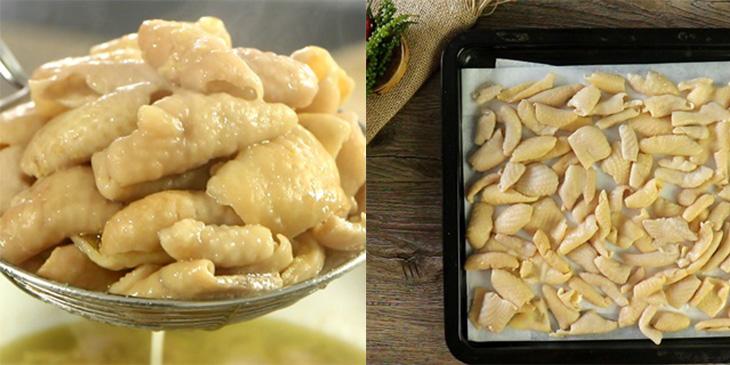 Da gà hoặc các thực phẩm thịt chế biến sẵn