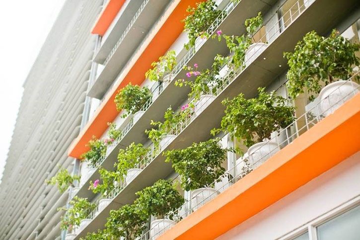 Khuôn viên Ký túc xá xanh, sạch, đẹp