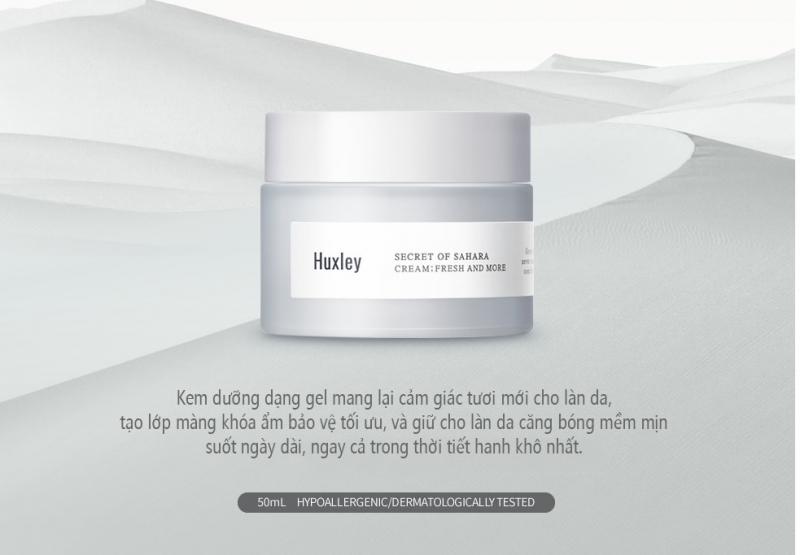 Kem dưỡng ẩm dạng gel Huxley Cream, Fresh And More
