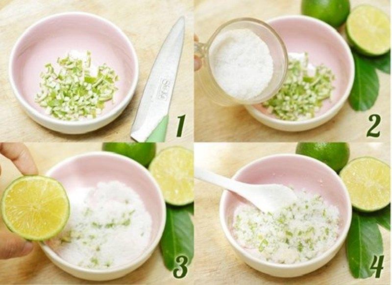 Sử dụng vỏ chanh, muối biển cùng baking soda để làm sạch răng