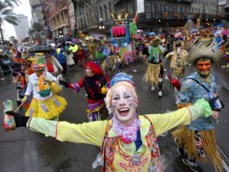 Lễ hội đường phố Mardi Gras, Mỹ