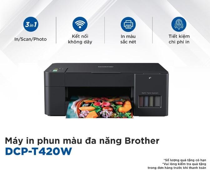 Máy in phun màu đa năng Brother DCP-T420W