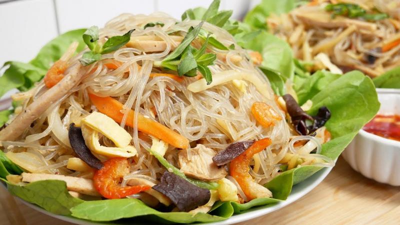 Miến xào gà