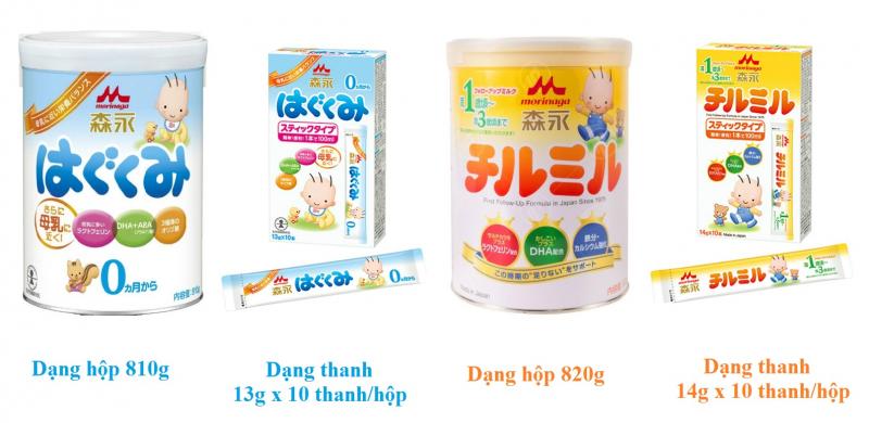 Sữa dạng bột và dạng thanh của