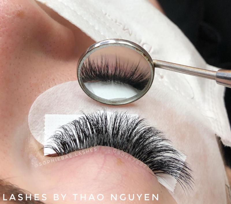 Sophie Lashes Room tạo nên bộ mi có chân mi đen rõ để tạo nét cho mắt mà ngọn mi lại lơ thơ mỏng mảnh