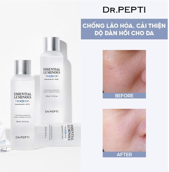 Nước thần dưỡng trắng da Dr.Pepti Essential Luminous Treatment